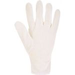 White Cotton Microdot Gloves L Pk12