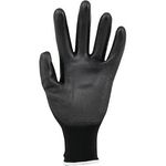 Black Pu Polyester Gloves 8 Pk12