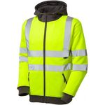 Ecoviz Saunton Ylw Hi-Vis Hoodie L