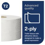 T2 White Mini Jumbo Toilet Roll Pk12