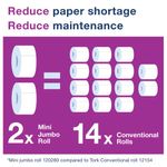 T2 White Mini Jumbo Toilet Roll Pk12