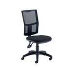 5 Star Lumo Mesh Chair No Arms Black