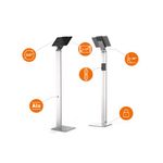 Floor Tablet Stand 270X270X1215 Slv