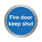 Fire Door Keep Shut Sign Vinyl 76Mm