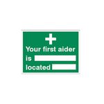 Your First Aider Is Located 150X200