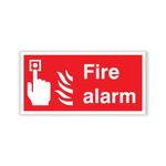 Fire Alarm Sign Vinyl 100X200Mm