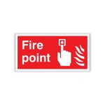 Fire Point Sign Vinyl 100X200Mm