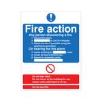 Fire Action Standard Vinyl 300X250