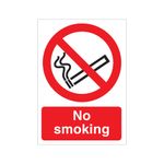 No Smoking Sign Save Vinyl A5