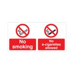 No Smoking No E-Cigs Plas 150X300