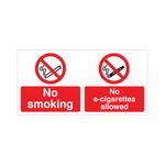 No Smoking No E-Cigs Vinyl 150X300