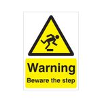 Warning Beware Of Step Sign Vinyl A5