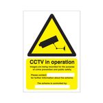 Cctv In Operation Sign Vinyl A5