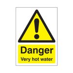 Danger Very Hot Water Vinyl 70X50