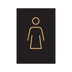 Female Toilet Blk/Gold Plas 150X105