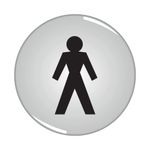 Man Symbol Sign Domed Resin 60Mm