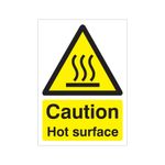 Caution Hot Surface Sign Vinyl A5