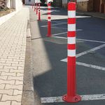 Flexback Traffic Posts 1000Mm Redwht