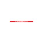 Red Post Danger Keep Out Red/Wht Pk2
