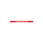 Twin Red Post Danger Red/White Pk2