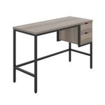 5 Star Varo Rect Desk Grey Oak/Black