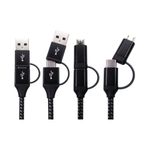 Usb-C/Usb-A To Usb-C/Micro B 1M Blk