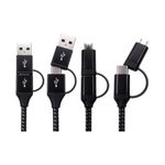 Usb-C/Usb-A To Usb-C/Microb 1.5M Blk