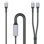 Dual Usbc 140W Charge Cable Blk 1.8M