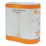Luxury Toilet Rolls Wht X4 Roll Pk10