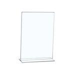 Sign Holder Portrait Stand Up A4 Clr