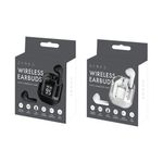 Wls Earbuds/Charge Case Wht/Blk Pk16