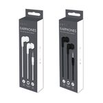 Earphones/Jack Port Wht/Blk Pk24
