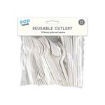 Reusable Plastic Cutlery X48 Pk24