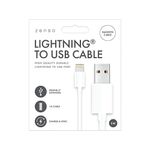 Lightning To Usb Cable 1M Wht Pk24