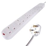 Connektgear 6-Way Surge Prot Ext 2M