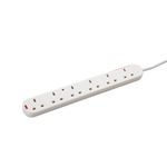 Connektgear 6-Way Surge Prot Ext 2M