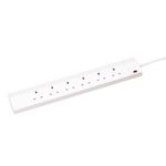 Ced 6-Gang Extension Lead 2M White