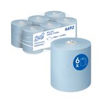 Paper Hand Towel Roll 350M Blue Pk6