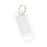 Q-Connect Key Fob 2 Holes Wht Pk100