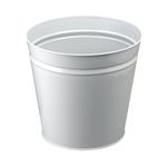 Q-Connect Metal Wste Bin 15L Rnd Gry