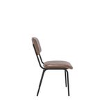 Culla Side Chair Pu Brown/Black