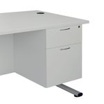 Jemini 2 Drw Fixed Pedestal White
