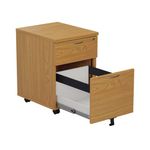 First 2Drw Mobile Pedestal Nova Oak