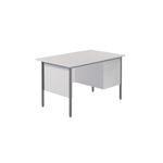 Modara Desk 2Drw Fxd Ped 1200Mm Wht