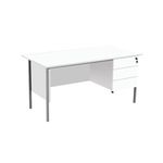Modara Desk 3Drw Fxd Ped 1500Mm Wht