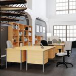 Modara Desk 3Drw Fxd Ped 1500Mm Wht