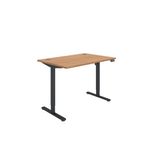 Sm Sit/Stand Desk 1200X800 Beech/Blk