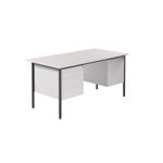 Modara Desk 2/3Drw Fxd Ped 1500 Wht