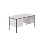 Modara Desk 2/3Drw Fxd Ped 1500 Wht