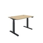 Dm Sit/Stand Desk 1200X800 Oak/Blk
